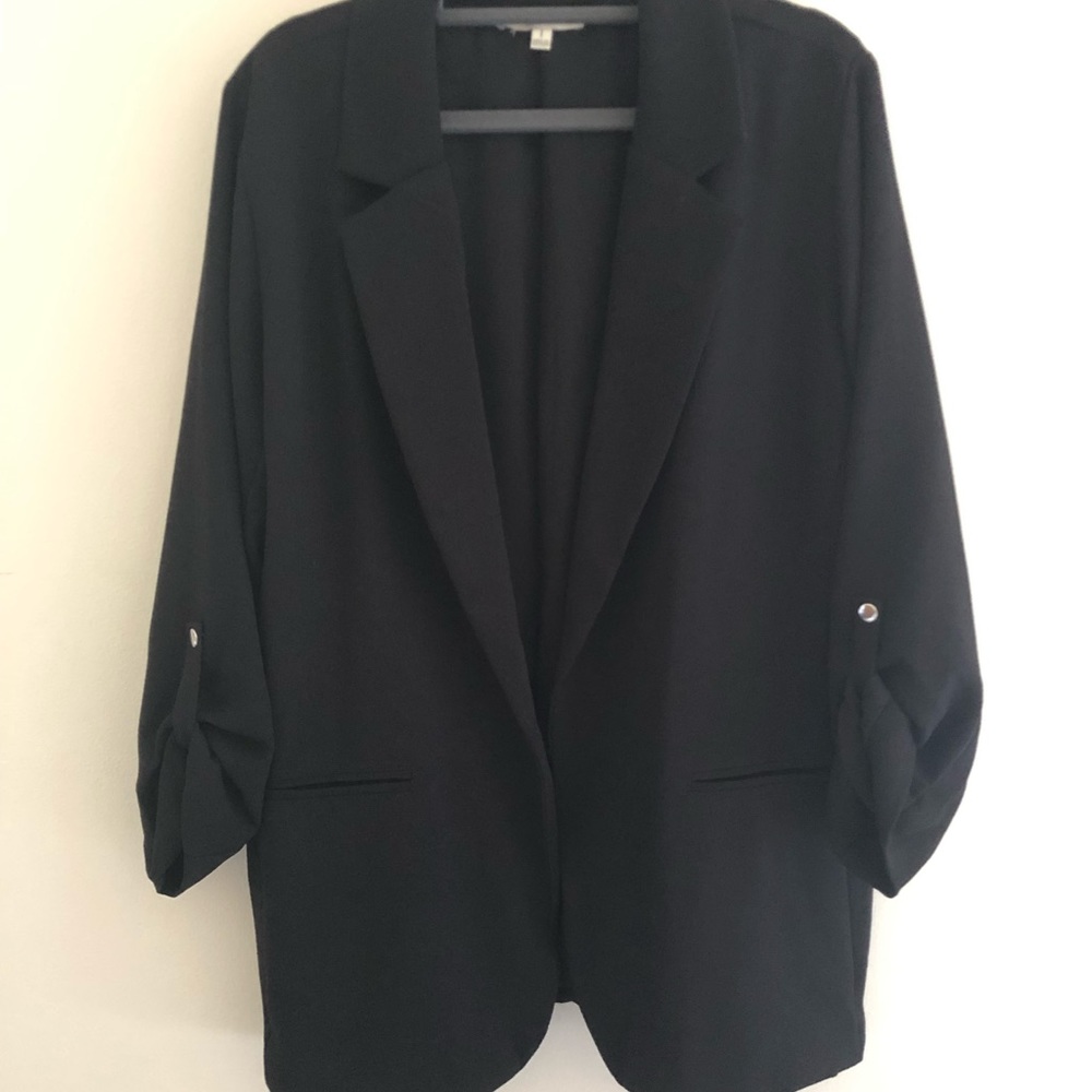 Black Oversized Boyfriend Blazer